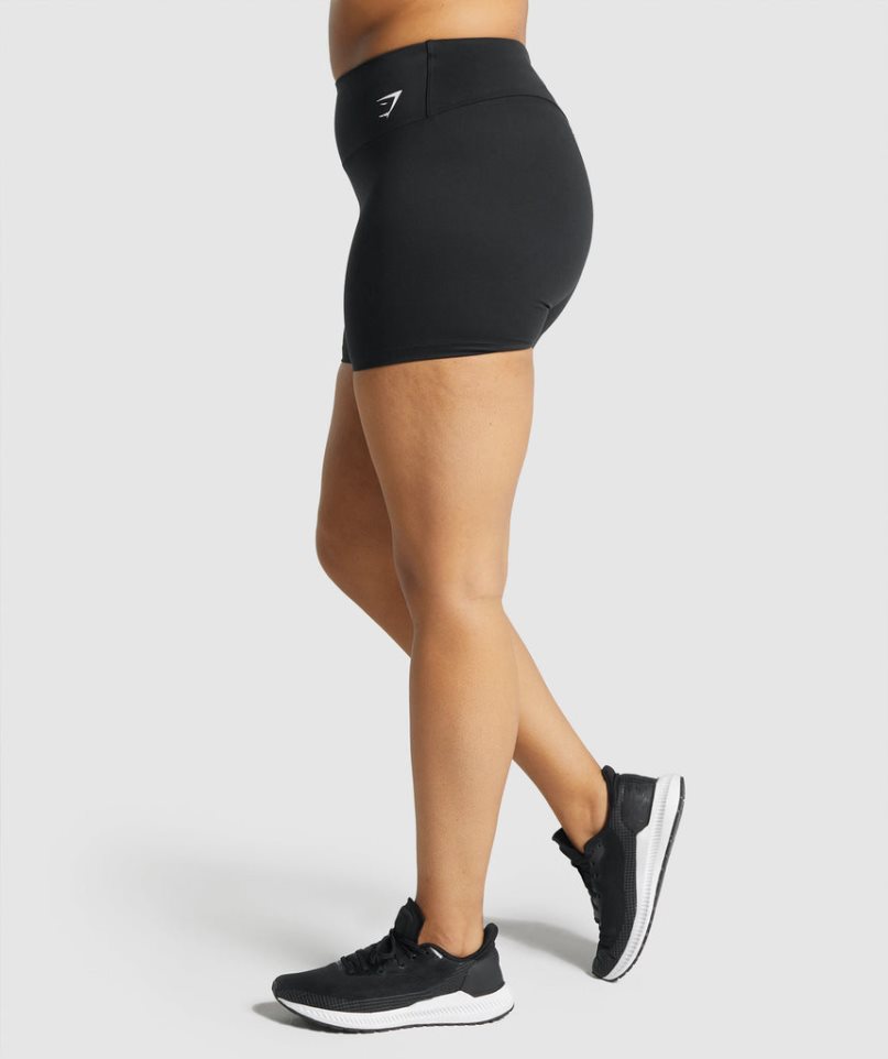 Women's Gymshark Training Shorts Black | CA N836D1